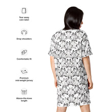 Load image into Gallery viewer, IAtomic Apparel&#39;s White Platinum Status Collection T-shirt dress