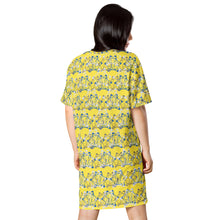 Load image into Gallery viewer, IAtomic Apparel&#39;s Canary Blue T-shirt dress