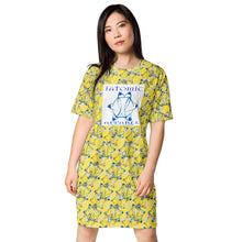 Load image into Gallery viewer, IAtomic Apparel&#39;s Canary Blue T-shirt dress