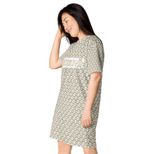 Load image into Gallery viewer, IAtomic Apparel&#39;s White Gold Standard Collection T-shirt dress