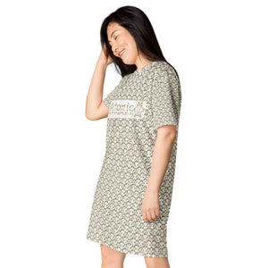 IAtomic Apparel's White Gold Standard Collection T-shirt dress