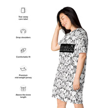 Load image into Gallery viewer, IAtomic Apparel&#39;s White Platinum Status Collection T-shirt dress