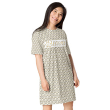 Load image into Gallery viewer, IAtomic Apparel&#39;s White Gold Standard Collection T-shirt dress