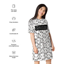 Load image into Gallery viewer, IAtomic Apparel&#39;s White Platinum Status Collection T-shirt dress