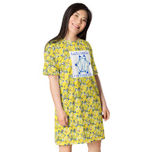 Load image into Gallery viewer, IAtomic Apparel&#39;s Canary Blue T-shirt dress