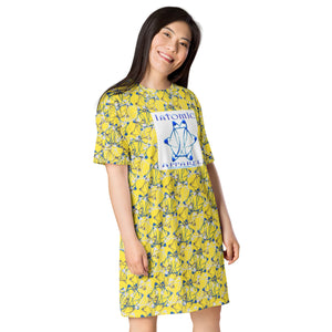 IAtomic Apparel's Canary Blue T-shirt dress