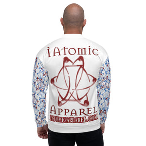 IAtomic Apparel's Blue Cherry Unisex Bomber Jacket