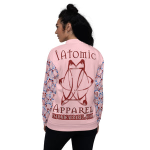 IAtomic Apparel's Pink Blue Cherry Unisex Bomber Jacket