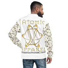 Load image into Gallery viewer, IAtomic Apparel&#39;s Gold Standard White Collection Unisex Bomber Jacket