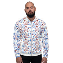 Load image into Gallery viewer, IAtomic Apparel&#39;s Blue Cherry Unisex Bomber Jacket