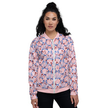 Load image into Gallery viewer, IAtomic Apparel&#39;s Pink Blue Cherry Unisex Bomber Jacket