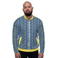 Load image into Gallery viewer, IAtomic Bomber&#39;s Blue Canary Tri-Color Unisex Jacket