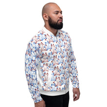 Load image into Gallery viewer, IAtomic Apparel&#39;s Blue Cherry Unisex Bomber Jacket