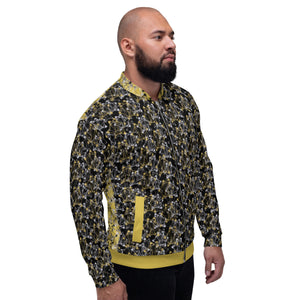 IAtomic Apparel's Gold Standard Tri-Color Unisex Bomber Jacket