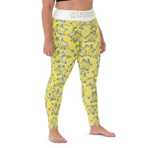 IAtomic Apparel's Canary Blue Yoga Leggings