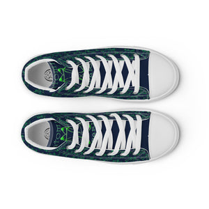 IAtomic Apparel's  Navy Green Men’s high top NotChux