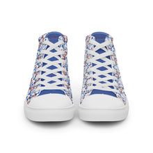 Load image into Gallery viewer, IAtomic Apparel&#39;s Blue Cherry  Men’s NotChux high top canvas kicks