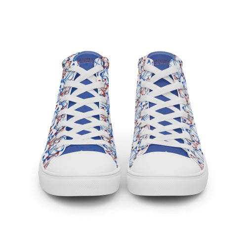 IAtomic Apparel's Blue Cherry  Men’s NotChux high top canvas kicks