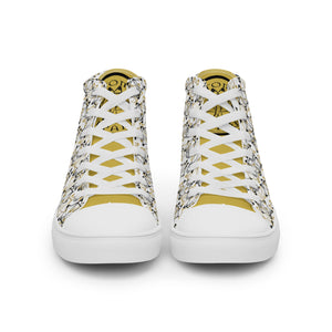 IAtomic Apparel's Gold Standard White Collection Men’s  NotChux high top canvas shoes