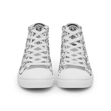 Load image into Gallery viewer, IAtomic Apparel&#39;s Platinum Status White Collection Men’s NotChux high top canvas shoes