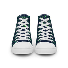 Load image into Gallery viewer, IAtomic Apparel&#39;s  Navy Green Men’s high top NotChux