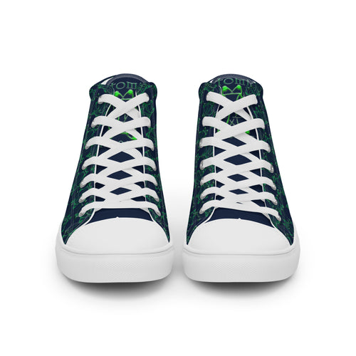 IAtomic Apparel's  Navy Green Men’s high top NotChux