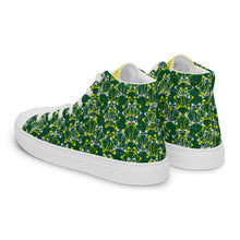 Load image into Gallery viewer, IAtomic Apparel&#39;s Green Canary Tri-color Men’s high top canvas shoes