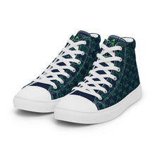 Load image into Gallery viewer, IAtomic Apparel&#39;s  Navy Green Men’s high top NotChux