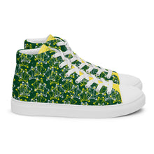 Load image into Gallery viewer, IAtomic Apparel&#39;s Green Canary Tri-color Men’s high top canvas shoes