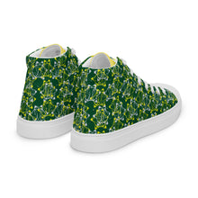 Load image into Gallery viewer, IAtomic Apparel&#39;s Green Canary Tri-color Men’s high top canvas shoes